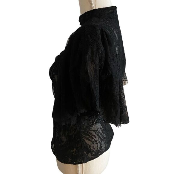 Osman Yousefzada Collective Lace Ruffle Top Size 4 - Picture 6 of 9